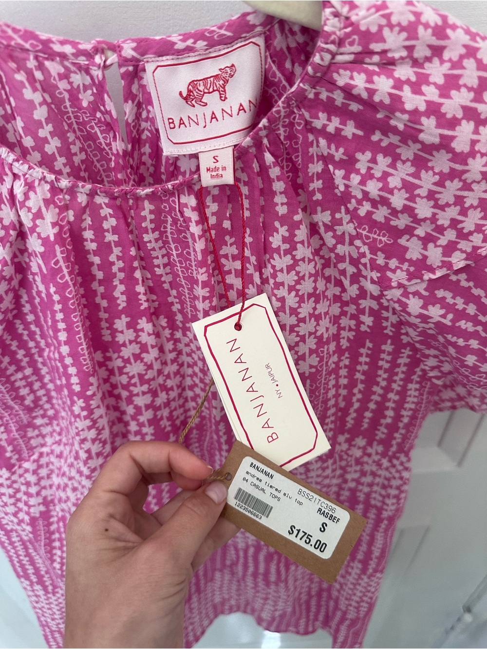 Banjanan Pink & White Printed Tunic